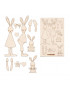 Renkalik famiglia coniglietti in legno di varie misure