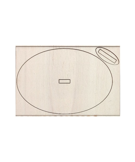 Renkalik base ovale con foro in legno