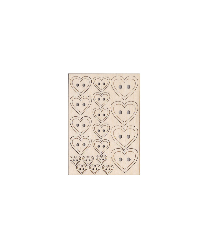 Renkalik cuore in legno di varie misure