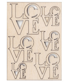 Renkalik scritta love in legno di varie misure