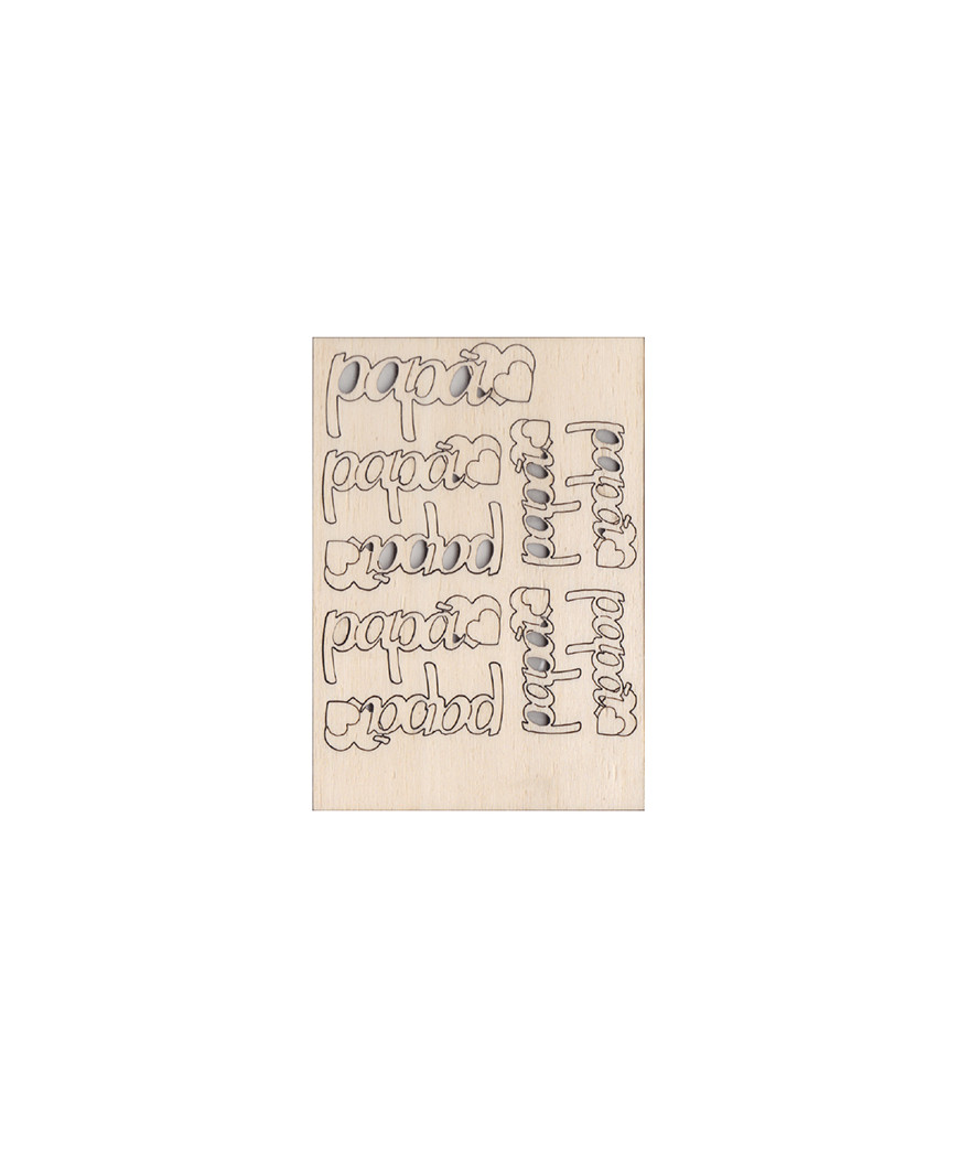 Renkalik scritta papà in legno di varie misure