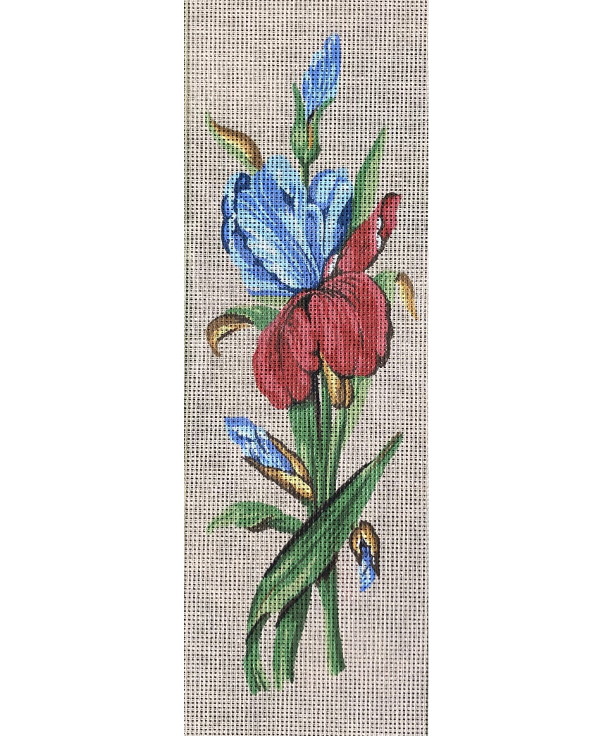 Canovaccio Quadro Per Ricamo Mezzo Punto 100%cotone 14x44cm/ca Fiori