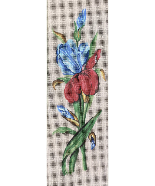 Canovaccio Quadro Per Ricamo Mezzo Punto 100%cotone 14x44cm/ca Fiori