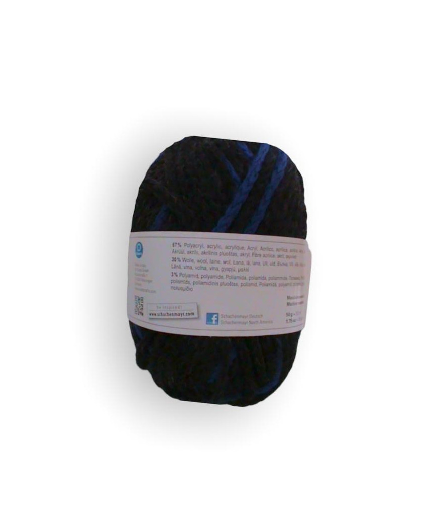 Gomitolo lana LOVA 50gr, n°84 NERO BLU