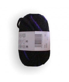 Gomitolo lana LOVA 50gr, n°85 NERO VIOLA