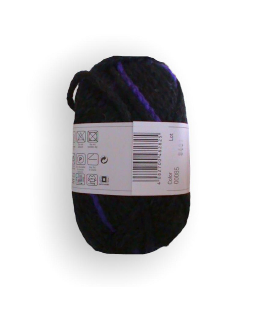 Gomitolo lana LOVA 50gr, n°85 NERO VIOLA