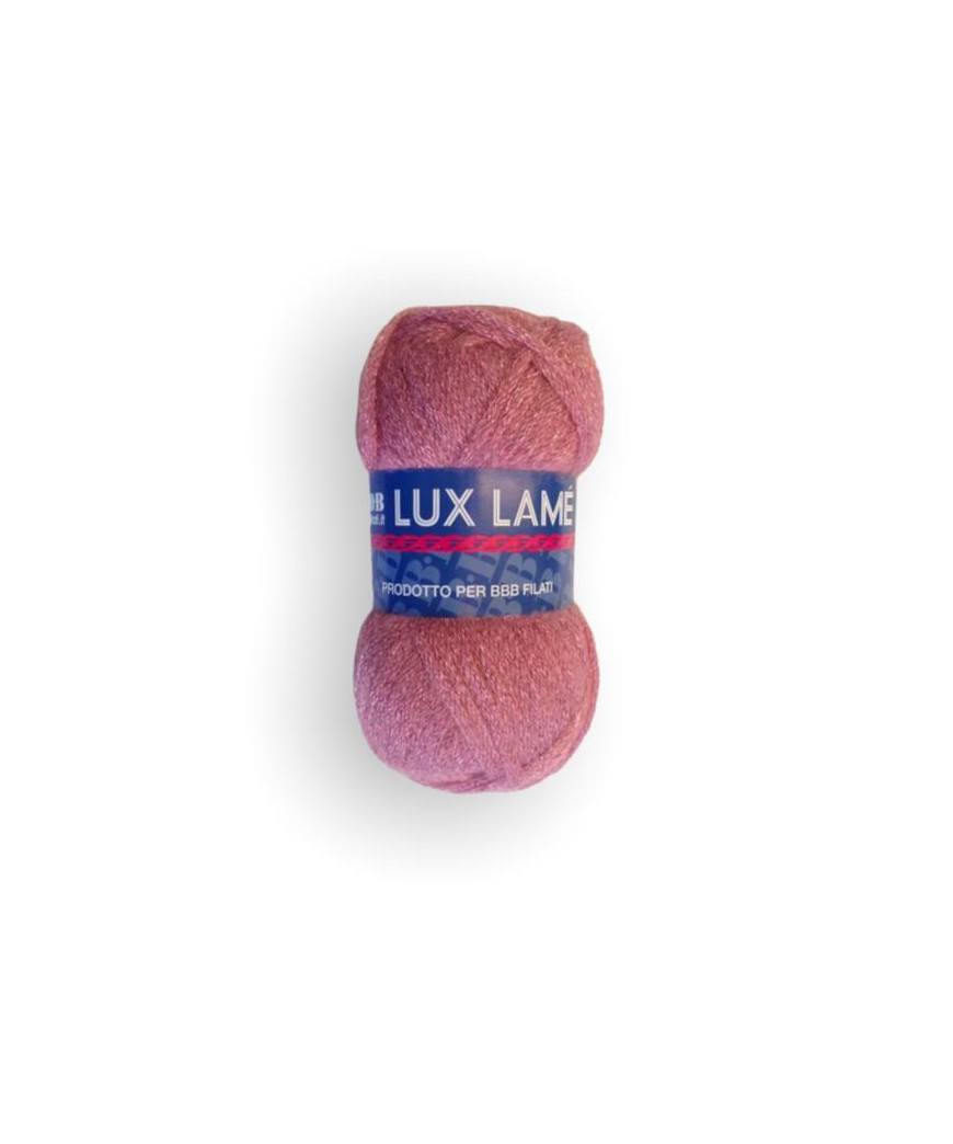 Gomitolo lana LUX LAME' 50gr, ROSA COL N°400