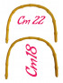 Coppia Manici  Per Borse Bamboo In PVC Misura CM 18X22 Ø CM1 Colore Giallo