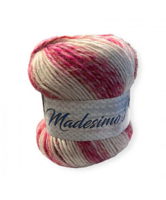 Gomitolo lana Madesimno 3.0 Silke 150g mix bianco/rosa n°58