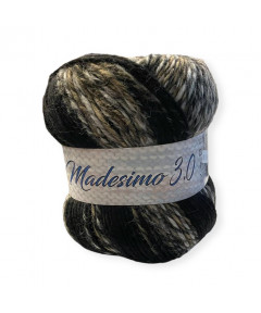 Gomitolo lana Madesimno 3.0 Silke 150g mix nero/grigio n°60