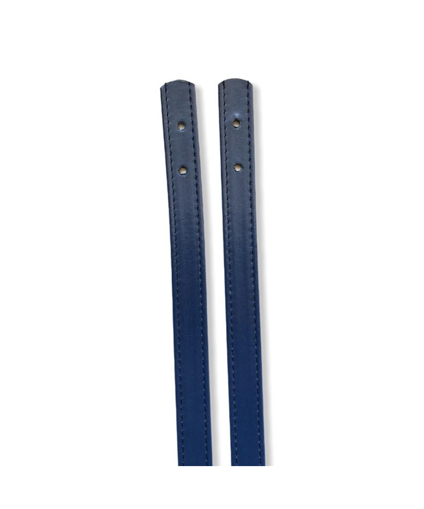 Coppia Manici In Ecopelle Con Fori Per Fissaggio Colore blu 60cm