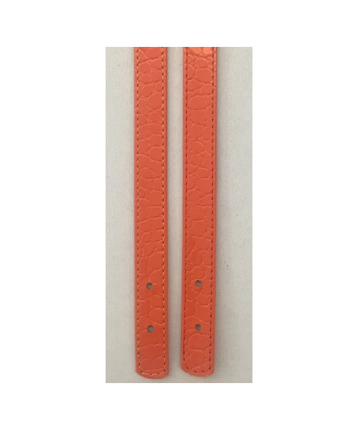 Coppia Manici In Ecopelle Con Fori Per Fissaggio Colore Arancio CM 55