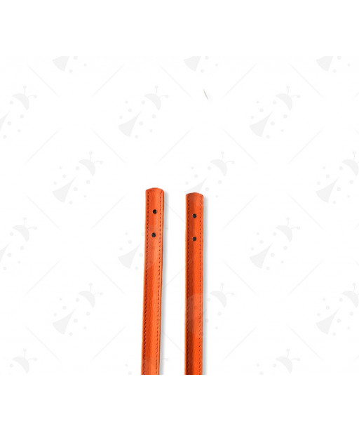 Coppia Manici In Ecopelle Con Fori Per Fissaggio Colore Arancione Opaco 60cm