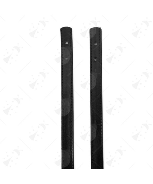 Coppia Manici In Ecopelle Con Fori Per Fissaggio 45cm Colore Nero