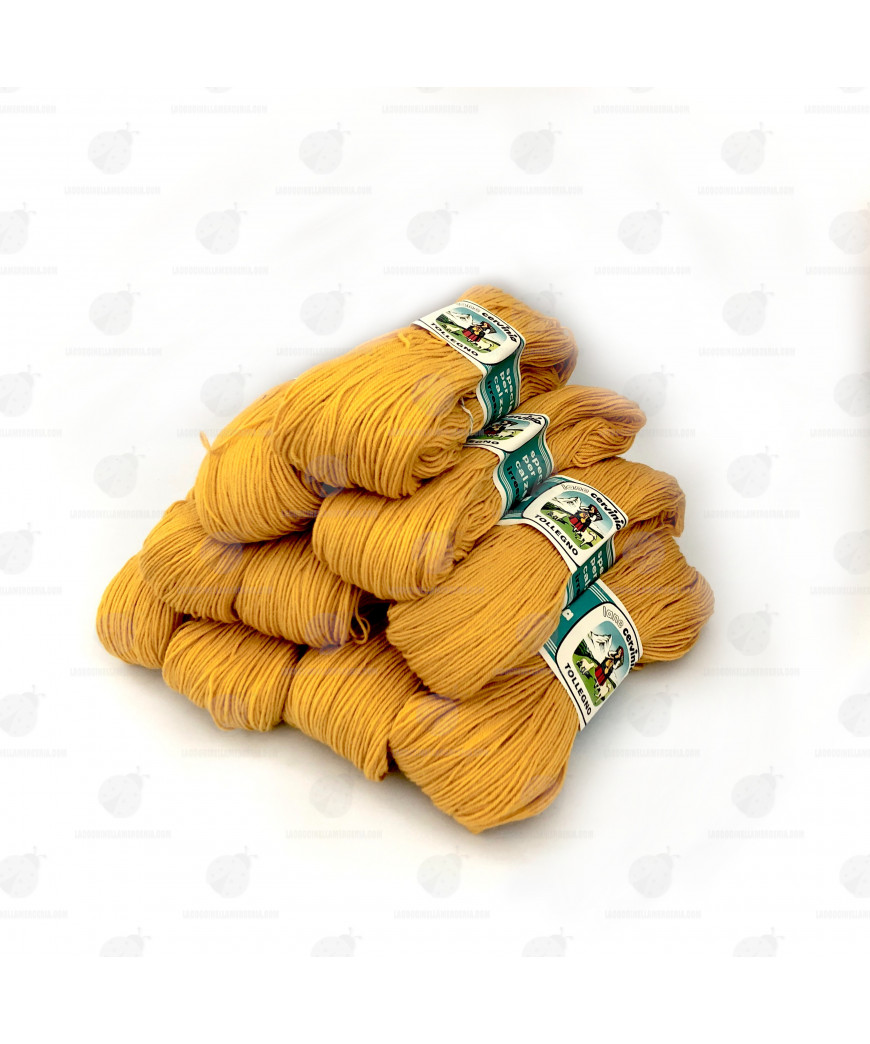 Misto Filati Stock Gomitoli Lana per Calzetteria "Tollegno" 10 Pezzi Senape n°493