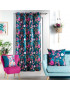 Tenda Con Anelli Cm 140X260 Fantasia Floreale Mix Color