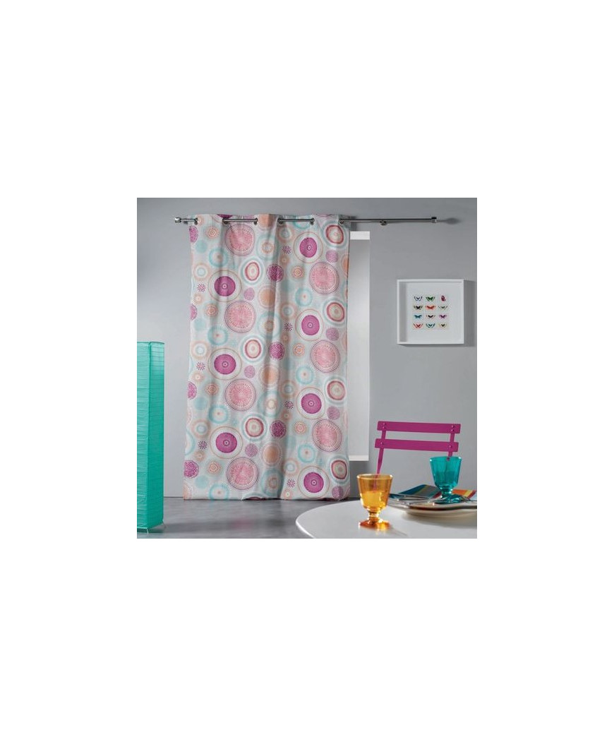 Tenda Con Anelli Cm.140 X 240 Fantasia Cerchi Mix Color