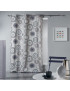Tenda Con Anelli Cm.140 X 240 Fantasia Cerchi Mix Color Base Beige