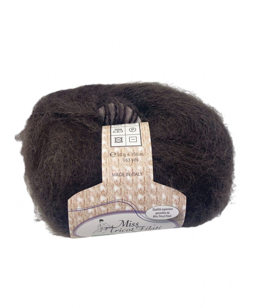 FilatoA Mohair Soft 50gr-150mt  Colore Marrone n°004-Ferri Consigliati n°4-4,5