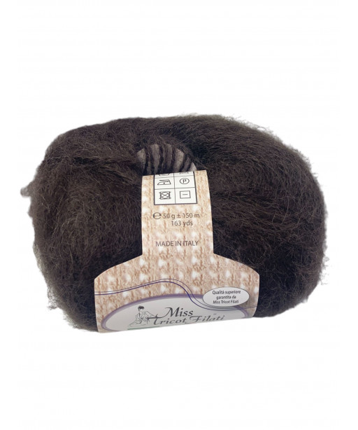 FilatoA Mohair Soft 50gr-150mt  Colore Marrone n°004-Ferri Consigliati n°4-4,5