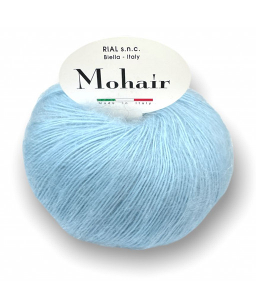 Filato lana Mohair 50g-175mt Colore Azzurro n°163 Ferri Consigliati n°2,5-3
