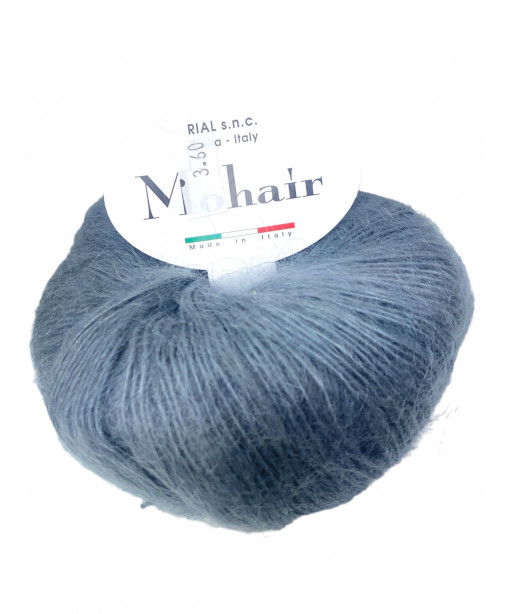 Filato lana Mohair 50g-175mt Colore  Grigioo n°93 Ferri Consigliati n°2,5-3