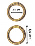 Coppia Anello Moschettone Ideale Per borse e Acessori Colore Oro cm 2,5 Interno cm 3,5 esterno