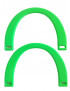 Coppia Manici Per Borse In PVC Mezzaluna Colore Verde Fluo Cm 17x12 ca
