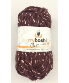 Gomitolo lana Myboshi 50gr, GLAMS MARRONE PAILLETTES ROSA