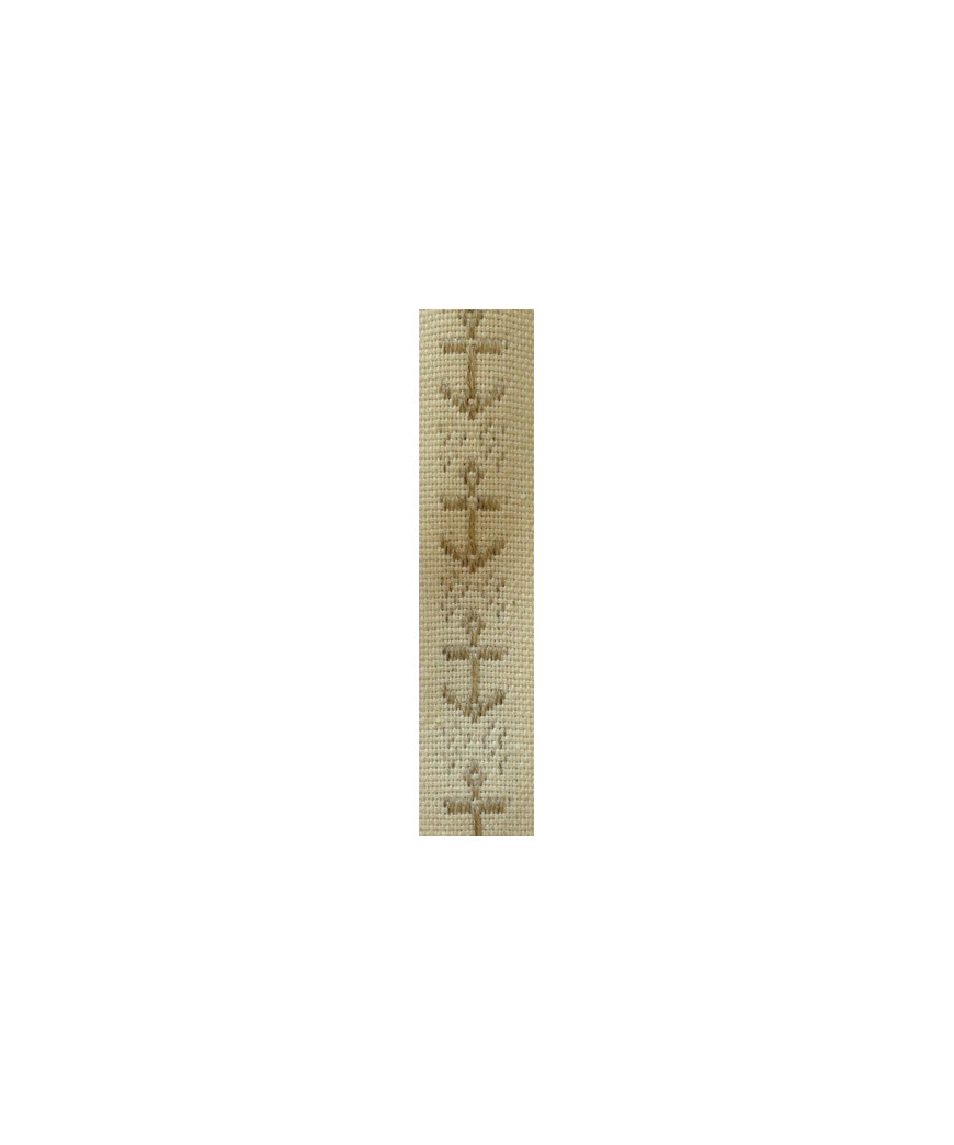 NASTRO LIO ANCORA PANNA/BEIGE mm 18