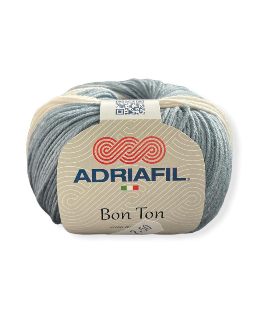 Gomitoli Cotone Bon Ton 50gr, mix azzurro n°080