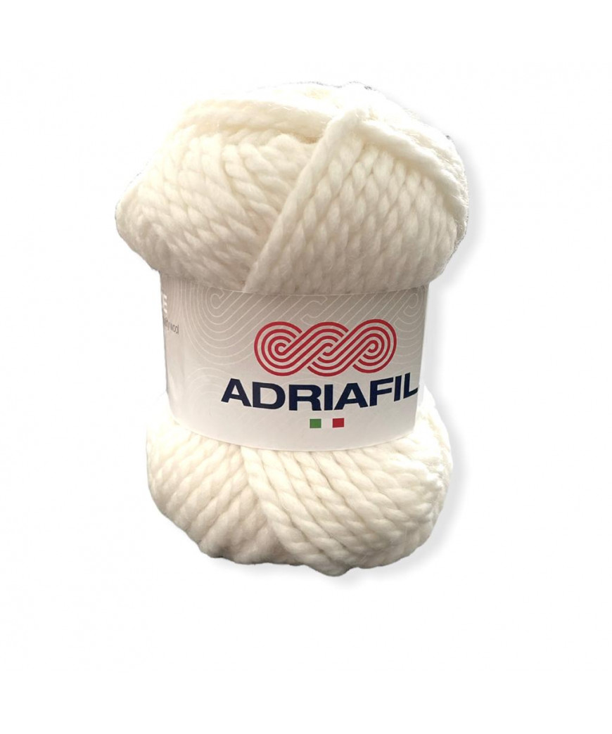 Fialto Gomitolo lana NinnaO' 50gr 50mt 100%lana, avorio n°45-Ferri Consigliati n°6