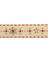 PASSAMANERIA NASTRI RIBBON FIOCCO DI NEVE BEIGE/ROSSO