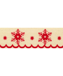 PASSAMANERIA NASTRI RIBBON FIOCCO DI NEVE ROSSO