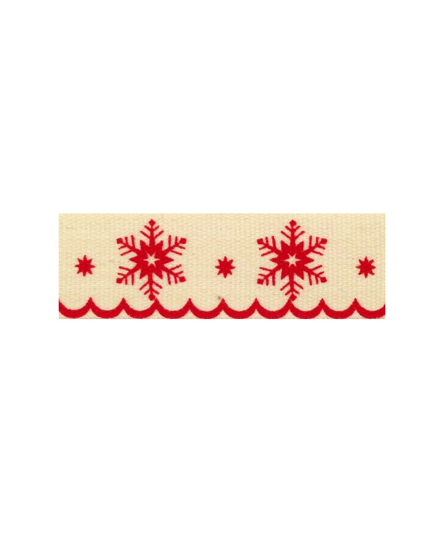 PASSAMANERIA NASTRI RIBBON FIOCCO DI NEVE ROSSO