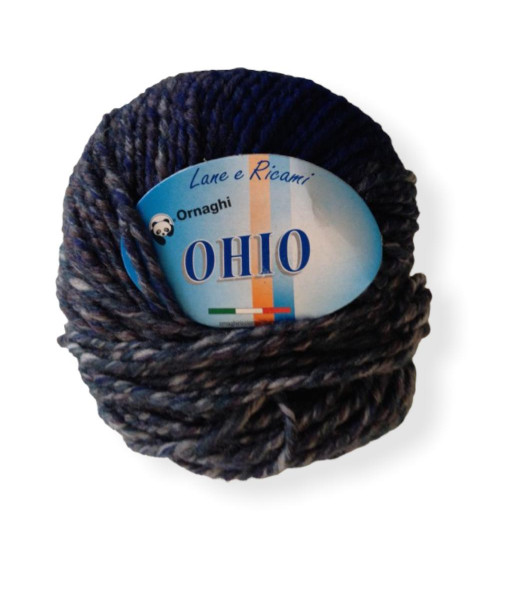 Gomitolo Lana Ohio 50g MIx Blu n°927