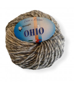 Gomitolo Lana Ohio 50g Grigio Melange N°928