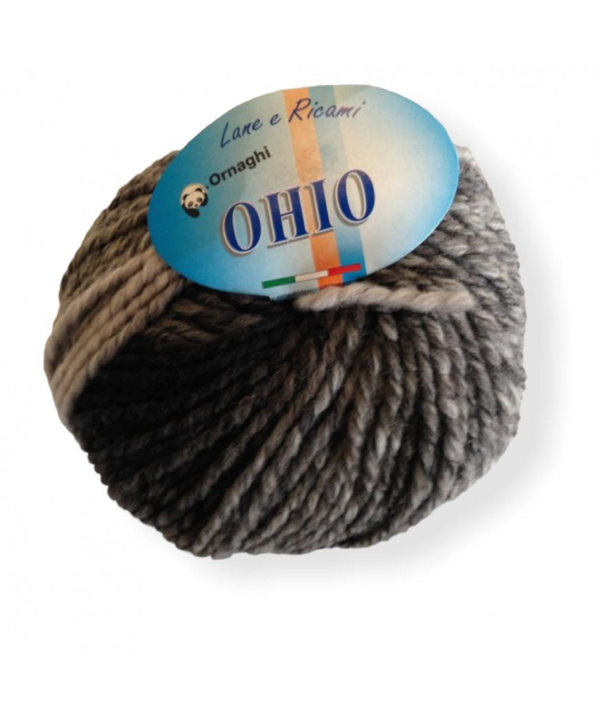 Gomitolo Lana Ohio 50g MIx Grigio n°929