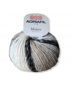 Filato Gomitolo lana Adriafil Mistero 50gr 90 mt  mix colorGrigio n°26 ferri consigliati n°7