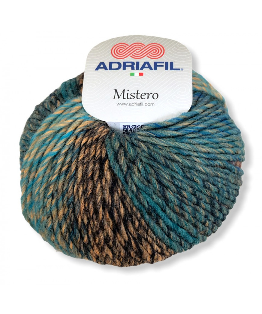 Filato Gomitolo lana Adriafil Mistero 50gr 90 mt  mix color n°62 ferri consigliati n°7