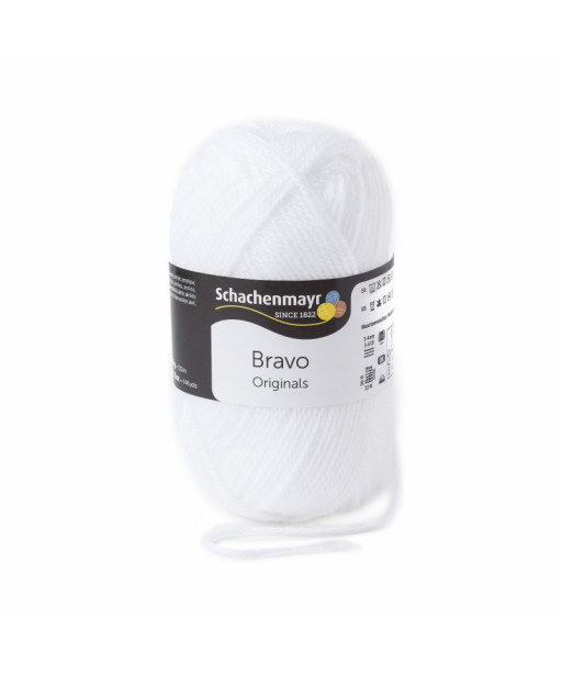 gomitolo lana Bravo/Perfetto 50g, bianco n° P8224