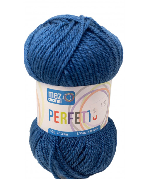 gomitolo lana Bravo/Perfetto 50g, Blu Jeans n°P8340