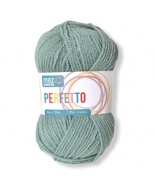 gomitolo lana Bravo/Perfetto 50g, verde mare n°8378