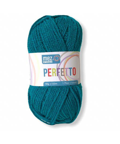 gomitolo lana Bravo/Perfetto 50g, blue pavone n°8381