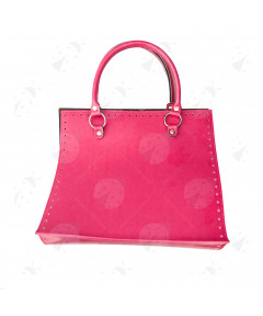 Set Borsa Completa in Ecopelle con Manici Fuxia