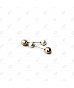 Coppia Piercing per Borse o Scarpe 65-55mm/ca Perla/Oro