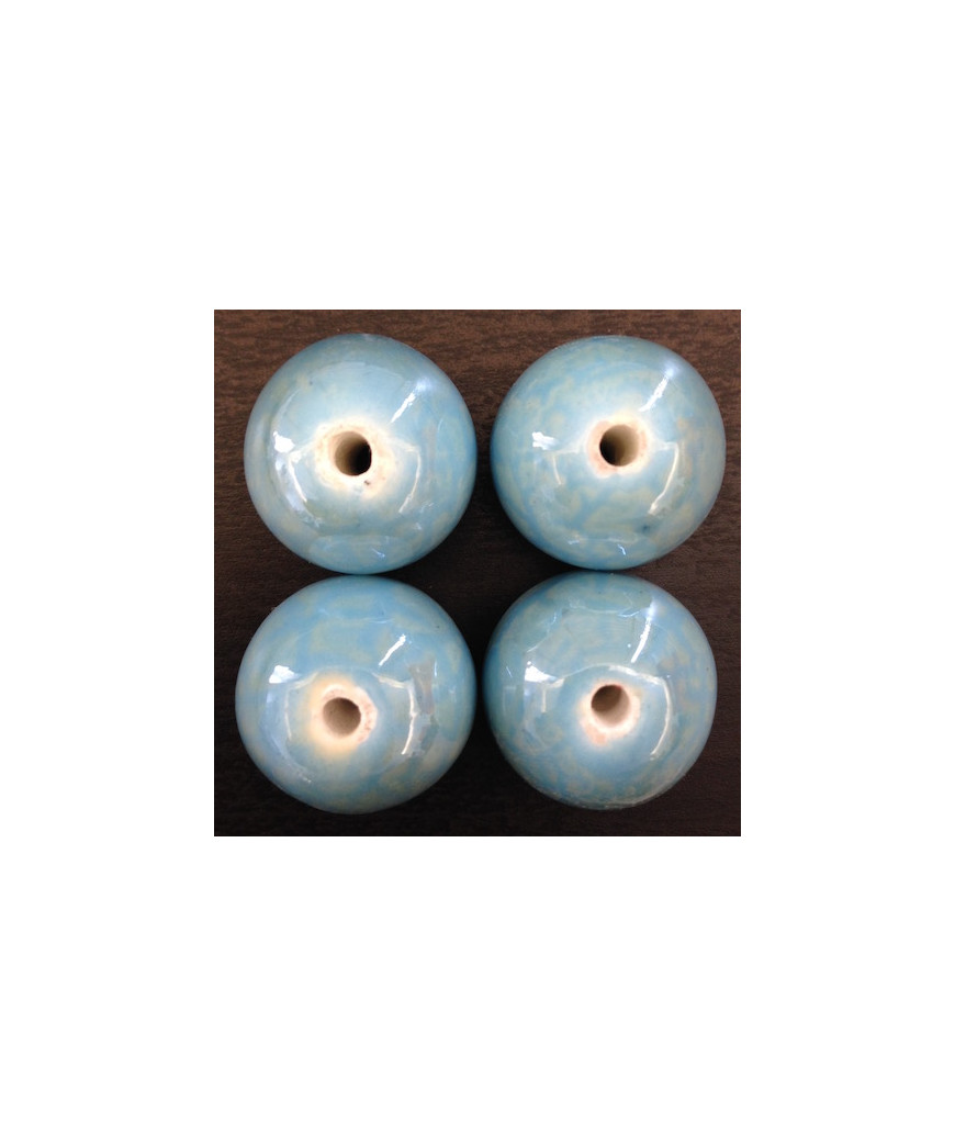 Perla in Ceramica Ø16mm/ca Azzurro