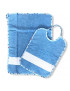 Completo per Asilo/Scuola 2pz asciugamano e bavaglino con tela aida , azzurro