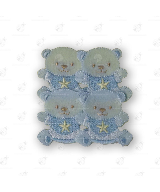 Stock Applicazione Termoadesiva Orsacchiotto Azzurro