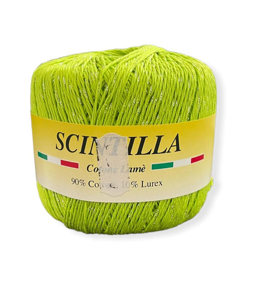 Gomitolo Cotone Scintilla 50g, verde n°10